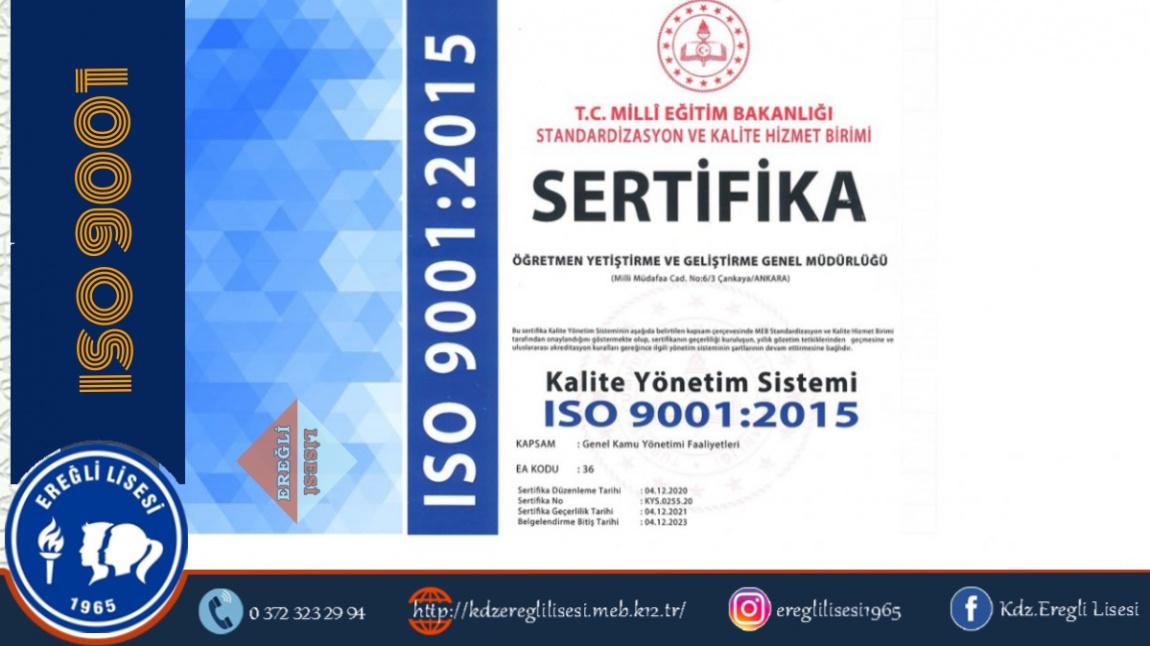 ISO 9001:2015 KALİTE YÖNETİM SİSTEMİ BELGELENDİRME SÜRECİ TAMAMLANDI.
