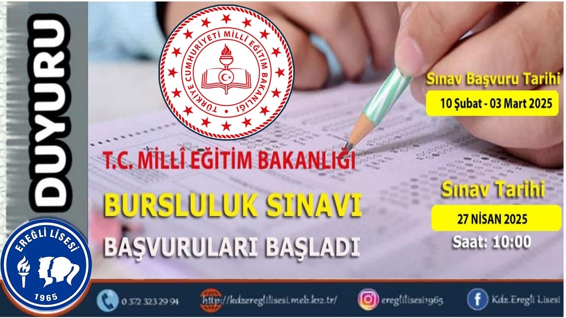 BURSLULUK SINAVI BAŞVURULARI BAŞLADI !!!